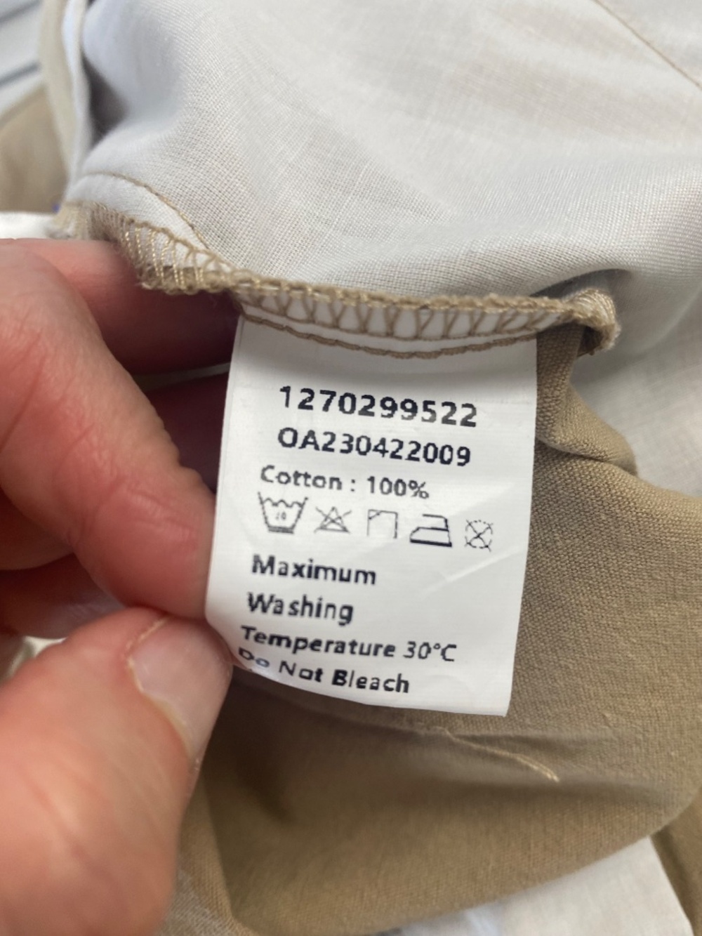 COMMENSE 100% Cotton V-Neck Vest Tailored Leg Short Set in Tan Size XS*** - Picture 11 of 12